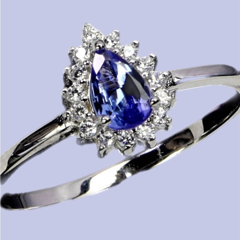 Genuine Tanzanite Pear Shaped Ring